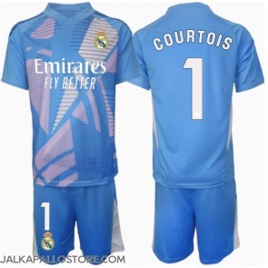 Real Madrid Thibaut Courtois #1 Maalivahti Kotipaita Lapsille 2024-25 Lyhythihainen (+ shortsit)